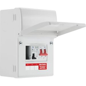 Sync Energy EV Charger Consumer Unit with 40A MCB, 100A Main Switch & Type 2 SPD, Electric Vehicle Enclosure Kit, Populated, 5 Module, Indoor, BG Sync EV, White IP20, CFUEV6 Sync Energy EV Charger Consumer Unit with 40A MCB, 100A Main Switch & Type 2 SPD, Electric Vehicle Enclosure Kit, Populated, 5 Module, Indoor, BG Sync EV, White IP20, CFUEV6