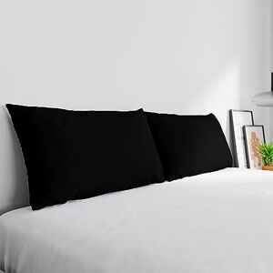 Italian Bed Linen Elegant Pair of Pillow Cases, Set of 2 Pillowcases, 2 Pillow Cases with Flap, Made in Italy, Black Italian Bed Linen Elegant Pair of Pillow Cases, Set of 2 Pillowcases, 2 Pillow Cases with Flap, Made in Italy, Black