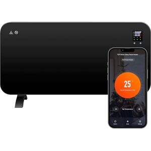 TCP Glass Panel Heater 2000w Black with App, WiFi, 2 Heat Modes, Voice Control works with Alexa, Google Home & Siri Shortcuts, Wall Mounted or Portable, LED Display, Smart Schedules & Timers TCP Glass Panel Heater 2000w Black with App, WiFi, 2 Heat Modes, Voice Control works with Alexa, Google Home & Siri Shortcuts, Wall Mounted or Portable, LED Display, Smart Schedules & Timers