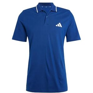 adidas Men's Essential Three Stripes Pique Polo Shirt, Dark Blue/White, XL adidas Men's Essential Three Stripes Pique Polo Shirt, Dark Blue/White, XL