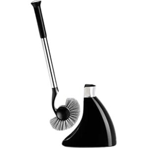 simplehuman BT1084 Toilet Brush with Holder, Stiff Outer Bristles, Drip-Free Design, Easy to Store, Removable Brush Head, Stainless Steel Rod, Black Plastic simplehuman BT1084 Toilet Brush with Holder, Stiff Outer Bristles, Drip-Free Design, Easy to Store, Removable Brush Head, Stainless Steel Rod, Black Plastic