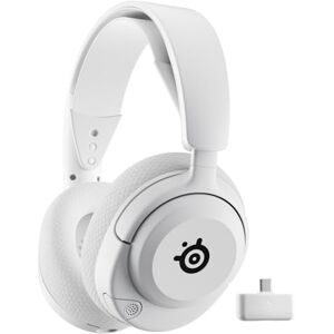 SteelSeries Arctis Nova 5 Multi-System Wireless Gaming Headset — White — Magnetic Neodymium Drivers — 100+ Audio Presets — 60 HR Battery — 2.4 GHz or BT SteelSeries Arctis Nova 5 Multi-System Wireless Gaming Headset — White — Magnetic Neodymium Drivers — 100+ Audio Presets — 60 HR Battery — 2.4 GHz or BT