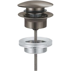 Grohe Waste Set with Push-Open Plug for Washbasins with Overflow, Satin Anthracite, 65807MG0 Grohe Waste Set with Push-Open Plug for Washbasins with Overflow, Satin Anthracite, 65807MG0