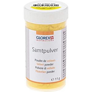 Glorex 6 8651 002 Velvet Powder 11 g Yellow for Finishing and Decorating Jewellery and Crafts Glorex 6 8651 002 Velvet Powder 11 g Yellow for Finishing and Decorating Jewellery and Crafts