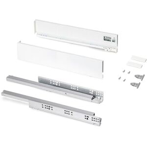 Emuca Drawer kit for Kitchen or Bathroom, Height 93 mm, Depth 500mm, 30kg, Soft Closing, Boards not Included, Steel, White Emuca Drawer kit for Kitchen or Bathroom, Height 93 mm, Depth 500mm, 30kg, Soft Closing, Boards not Included, Steel, White
