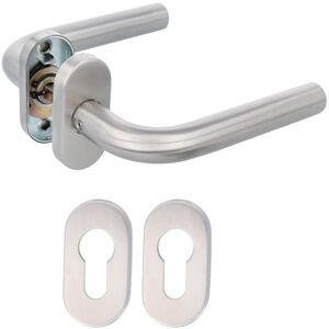 Amig 9954 Handle Set, 4 Inches 2-Pack with Matte Finish and Keyholes Durable 18/8 Stainless Steel, Rust-Resistant Easy Install, Includes Screws, Matte Steel, Stainless Steel Amig 9954 Handle Set, 4 Inches 2-Pack with Matte Finish and Keyholes Durable 18/8 Stainless Steel, Rust-Resistant Easy Install, Includes Screws, Matte Steel, Stainless Steel