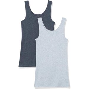 Amazon Essentials Women's Slim-Fit Vest, Pack of 2, Charcoal Heather/Ice Blue Heather, XL Amazon Essentials Women's Slim-Fit Vest, Pack of 2, Charcoal Heather/Ice Blue Heather, XL