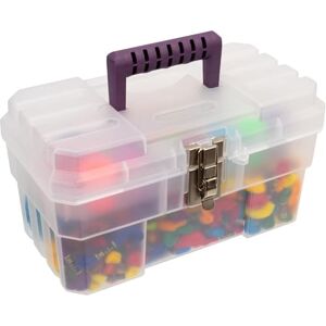 Akro-Mils 09514 CFT 14-Inch Plastic Art Supply Craft Storage Tool Box, Semi-Clear Akro-Mils 09514 CFT 14-Inch Plastic Art Supply Craft Storage Tool Box, Semi-Clear