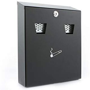 Sterling CIG2BK 255mm x 320mm x 75mm Black Powder Coated Cigarette Bin - Cigarette Bin Sterling CIG2BK 255mm x 320mm x 75mm Black Powder Coated Cigarette Bin - Cigarette Bin