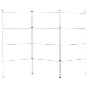 Home Vida Clothes Drying Rack Foldable 3 Fold Airer with Drying Space, Foldable Design, Indoor/Outdoor Use, White Home Vida Clothes Drying Rack Foldable 3 Fold Airer with Drying Space, Foldable Design, Indoor/Outdoor Use, White