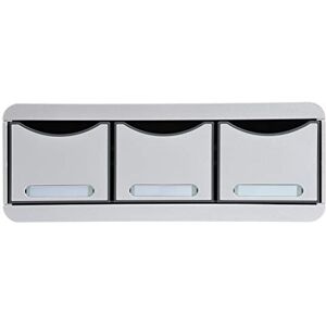 Exacompta Ref 318740D Office Toolbox Maxi (3 Drawers) 270 x 355 x 135mm in Size, Suitable for Storing Accessories, Can Be Used As A Monitor Riser Light Grey Exacompta Ref 318740D Office Toolbox Maxi (3 Drawers) 270 x 355 x 135mm in Size, Suitable for Storing Accessories, Can Be Used As A Monitor Riser Light Grey