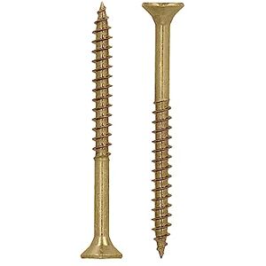 HELPMATE Universal Screws Countersunk Head 5.0 x 60 Yellow Passivated Pack of 200 Wood Screws with T-Drive and Partial Thread Chipboard Screws for Indoor and Protected Outdoor Use HELPMATE Universal Screws Countersunk Head 5.0 x 60 Yellow Passivated Pack of 200 Wood Screws with T-Drive and Partial Thread Chipboard Screws for Indoor and Protected Outdoor Use