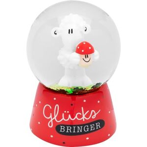 Sheepworld Dream globe with lucky charm motif, snow globe with glitter, height 6.5 cm, gift, lucky charm, New Year's Eve, 70105 Sheepworld Dream globe with lucky charm motif, snow globe with glitter, height 6.5 cm, gift, lucky charm, New Year's Eve, 70105