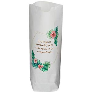 Mopec Bag Best Moments Flowers and Leaves 12 x 21 x 5 cm Pack of 25, White, One Size Mopec Bag Best Moments Flowers and Leaves 12 x 21 x 5 cm Pack of 25, White, One Size