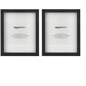 Amazon Basics Rectangular Photo Frame With Mat, 20cm x 25cm & 13cm x 18cm Matted, 2-Pack, Black Amazon Basics Rectangular Photo Frame With Mat, 20cm x 25cm & 13cm x 18cm Matted, 2-Pack, Black