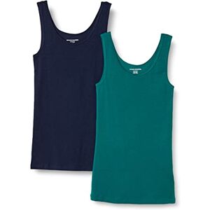 Amazon Essentials Women's Slim-Fit Vest, Pack of 2, Dark Green/Navy, M Amazon Essentials Women's Slim-Fit Vest, Pack of 2, Dark Green/Navy, M