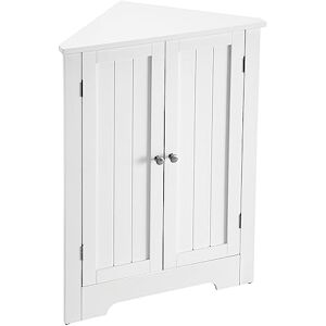 VASAGLE Corner Cabinet, Bathroom Storage Cabinet with Doors and Adjustable Shelf, for Bathroom, Kitchen, Living Room, Modern Farmhouse Design, Cloud White BBC844P31 VASAGLE Corner Cabinet, Bathroom Storage Cabinet with Doors and Adjustable Shelf, for Bathroom, Kitchen, Living Room, Modern Farmhouse Design, Cloud White BBC844P31