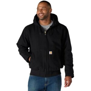 Carhartt Men's Loose Fit Washed Duck Insulated Active Jac, Black, L Carhartt Men's Loose Fit Washed Duck Insulated Active Jac, Black, L