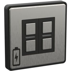 Lightwave Wire-Free Scene Selector (4 Button) Stainless Steel Battery Powered, Multi-Press Built-In Lightwave Wire-Free Scene Selector (4 Button) Stainless Steel Battery Powered, Multi-Press Built-In