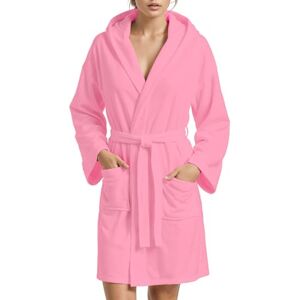 PETTI Artigiani Italiani Unisex, Hooded Microfiber Bathrobe, 100% Made in Italy, Microfibre, Pink, XL PETTI Artigiani Italiani Unisex, Hooded Microfiber Bathrobe, 100% Made in Italy, Microfibre, Pink, XL