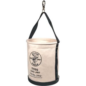 KLEIN TOOLS 5109S Canvas Bucket, Straight Wall Tool Bucket Swivel with Swivel Snap, 75-Pound Load Rated KLEIN TOOLS 5109S Canvas Bucket, Straight Wall Tool Bucket Swivel with Swivel Snap, 75-Pound Load Rated