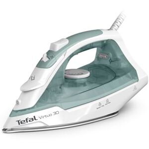 Tefal Virtuo 30, Steam Iron, 130 g/min Steam Boost, 27 g/min Continuous Steam, 240ml Water Tank, Ceramic Soleplate, Anti-drip, Precision tip, Vertical steaming, Eucalyptus, FV2C48G0 Tefal Virtuo 30, Steam Iron, 130 g/min Steam Boost, 27 g/min Continuous Steam, 240ml Water Tank, Ceramic Soleplate, Anti-drip, Precision tip, Vertical steaming, Eucalyptus, FV2C48G0