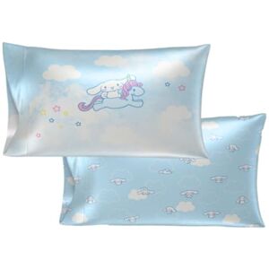 Franco Cinnamoroll Beauty Silky Satin Standard 2 Pack Reversible Pillowcase Cover 20x30 for Hair and Skin, (Officially Licensed Product) by Collectibles Franco Cinnamoroll Beauty Silky Satin Standard 2 Pack Reversible Pillowcase Cover 20x30 for Hair and Skin, (Officially Licensed Product) by Collectibles