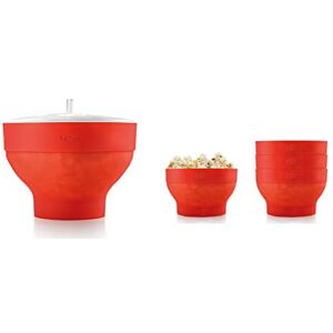 Lékué Microwave Set Popcorn XL + 4 silicone bowls, Red Lékué Microwave Set Popcorn XL + 4 silicone bowls, Red