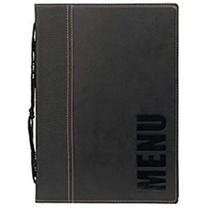 Genware NEV-MC-TRA5-BL Contemporary A5 Menu Holder, 4 Pages, Black Genware NEV-MC-TRA5-BL Contemporary A5 Menu Holder, 4 Pages, Black
