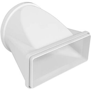 La Ventilazione CGO229B Horizontal Round Tube Joint ø 150 mm with FF Connections from Round to Rectangular Tube and Vice-Versa, 220 x 90 mm in ABS, White, for Ducting Kitchens and Bathrooms La Ventilazione CGO229B Horizontal Round Tube Joint ø 150 mm with FF Connections from Round to Rectangular Tube and Vice-Versa, 220 x 90 mm in ABS, White, for Ducting Kitchens and Bathrooms