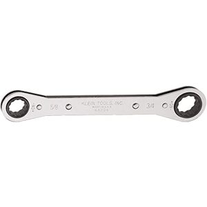 KLEIN TOOLS 68204 Ratcheting Box Wrench, Made in USA, 5/8-Inch x 3/4-Inch with Reverse Ratcheting and Chrome Plated Finish KLEIN TOOLS 68204 Ratcheting Box Wrench, Made in USA, 5/8-Inch x 3/4-Inch with Reverse Ratcheting and Chrome Plated Finish