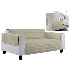 Italian Bed Linen Elegant quilted sofa cover Doubleface, dove light grey 1 place, 100% microfiber Italian Bed Linen Elegant quilted sofa cover Doubleface, dove light grey 1 place, 100% microfiber