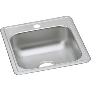 Elkay D117191 22 Gauge Stainless Steel 17" x 19" x 6.125" Single Bowl Top Mount Bar/Prep Sink, 1 Hole, 17 x 19 Elkay D117191 22 Gauge Stainless Steel 17" x 19" x 6.125" Single Bowl Top Mount Bar/Prep Sink, 1 Hole, 17 x 19