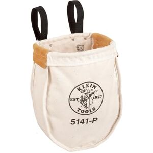 KLEIN TOOLS 5141P Heavy Tool Bag, No. 8 Canvas Utility Bag, Reinforced with Tough Tanned Leather, Loop Belt Connection KLEIN TOOLS 5141P Heavy Tool Bag, No. 8 Canvas Utility Bag, Reinforced with Tough Tanned Leather, Loop Belt Connection