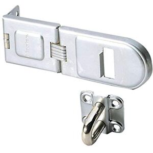 Master Lock Wrought Steel Single Hinged Hasp 200mm - Security Hardware Master Lock Wrought Steel Single Hinged Hasp 200mm - Security Hardware