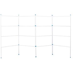 Home Vida Clothes Drying Rack Foldable 4 Fold Airer with Drying Space, Foldable Design, Indoor/Outdoor Use, White Home Vida Clothes Drying Rack Foldable 4 Fold Airer with Drying Space, Foldable Design, Indoor/Outdoor Use, White