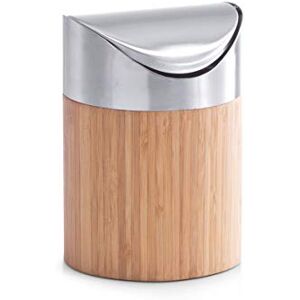 Zeller Table Waste Bin, Brown, 12 x 12 x 17 cm Zeller Table Waste Bin, Brown, 12 x 12 x 17 cm