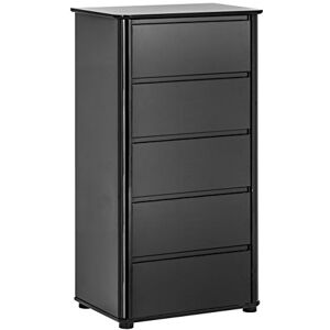 Premier Housewares 5-Drawer High Gloss Chest, Black Premier Housewares 5-Drawer High Gloss Chest, Black