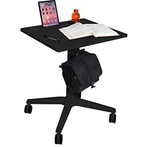 Seville Classics Airlift 25.6" XL Sit-Stand Adjustable Student Classroom Cup Holder Mobile Desk, Black Seville Classics Airlift 25.6" XL Sit-Stand Adjustable Student Classroom Cup Holder Mobile Desk, Black