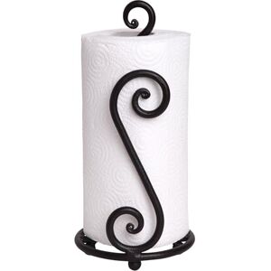RTZEN Fancy Paper Towel Holder Stand Black Stylish Wrought Iron Classic Decorative Countertop Authentic Rod Metal Hand Forged Stand Up Holder Handmade Crafted by -Décor RTZEN Fancy Paper Towel Holder Stand Black Stylish Wrought Iron Classic Decorative Countertop Authentic Rod Metal Hand Forged Stand Up Holder Handmade Crafted by -Décor