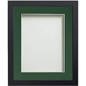 Frame Company Allington Black 12x10 inch Frame With Bottle Green Mount For Image 8x6 inch *Choice of sizes* Fitted with Real Glass Frame Company Allington Black 12x10 inch Frame With Bottle Green Mount For Image 8x6 inch *Choice of sizes* Fitted with Real Glass