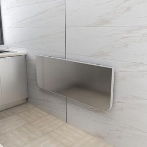 Wadrbsw Folding Wall Table for Kitchen - 304 Brushed Stainless Steel, Dining Table Floating Drop-Leaf Table Wall Mounted Foldable Breakfast Bar Table - L40 60 70 80 90 100 120cm (Size : L80xW40cm/L3 To pursue Wadrbsw Folding Wall Table for Kitchen - 304 Brushed Stainless Steel, Dining Table Floating Drop-Leaf Table Wall Mounted Foldable Breakfast Bar Table - L40 60 70 80 90 100 120cm (Size : L80xW40cm/L3 To pursue
