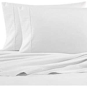 Nautica Twin Sheets, Cotton Percale Bedding Set, Dorm Room Essentials (Solid White, Twin) Nautica Twin Sheets, Cotton Percale Bedding Set, Dorm Room Essentials (Solid White, Twin)