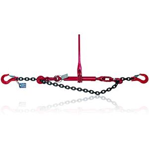 Dolezych Lashing Chain with Clevis Hooks and Ratchet Load Binder (With Shortening Hooks), 4000 Dan Direct Lashing Capacity, 3.00 m Length Dolezych Lashing Chain with Clevis Hooks and Ratchet Load Binder (With Shortening Hooks), 4000 Dan Direct Lashing Capacity, 3.00 m Length