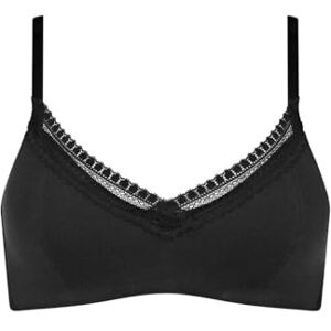 Sloggi Women's GO Ribbed R P Bra, Black, L Sloggi Women's GO Ribbed R P Bra, Black, L