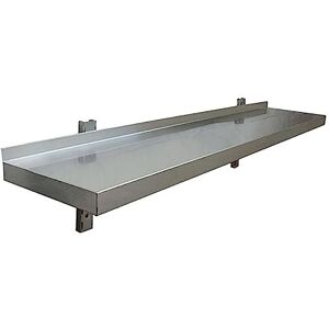 Stalwart Wall Shelf 1 Level 1600x400mm Stainless Steel DA-THWBS1R164 Stalwart Wall Shelf 1 Level 1600x400mm Stainless Steel DA-THWBS1R164