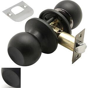 WOLFPACK Black Simple Hallway Doorknob WOLFPACK Black Simple Hallway Doorknob