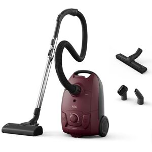 AEG 5000 Series Bagged Cylinder Vacuum Cleaner AB51C2DR, Strong Suction Power, 3L Dust Capacity, Ergonomic Design, High Filtration System, For Hard Floors & Carpets, Dustbag Full Indicator, Dark Red AEG 5000 Series Bagged Cylinder Vacuum Cleaner AB51C2DR, Strong Suction Power, 3L Dust Capacity, Ergonomic Design, High Filtration System, For Hard Floors & Carpets, Dustbag Full Indicator, Dark Red