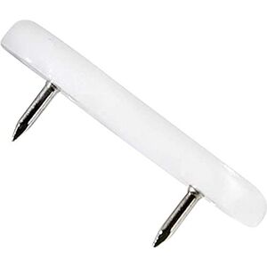 Adsamm ® / 32 x Glides in plastic with nail 0,71'' x 1,73'' (18x44 mm) white angular Premium quality furniture sliders with nail by ® Adsamm ® / 32 x Glides in plastic with nail 0,71'' x 1,73'' (18x44 mm) white angular Premium quality furniture sliders with nail by ®