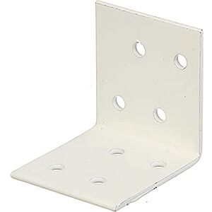 Alberts 846466 Elbow Connectors Galvanised White Plastic Coated 40 x 40 x 40 mm Set of 50 Alberts 846466 Elbow Connectors Galvanised White Plastic Coated 40 x 40 x 40 mm Set of 50